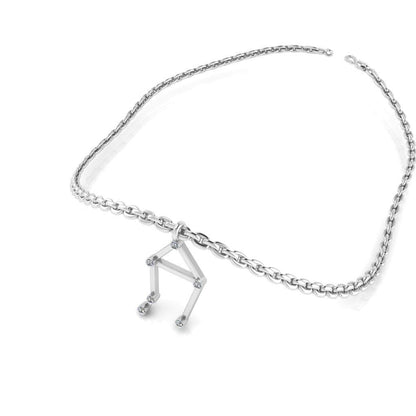 JBR Dainty Libra Zodiac Sign Sterling Silver Necklace - JBR Jeweler