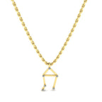 JBR Dainty Libra Zodiac Sign Sterling Silver Necklace - JBR Jeweler