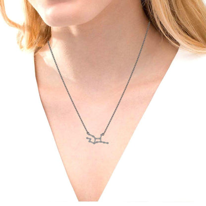 JBR Dainty Virgos Zodiac Sign Sterling Silver Necklace - JBR Jeweler