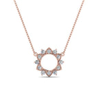 JBR Daisy Round Diamond Circle Sterling Silver Pendant - JBR Jeweler