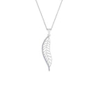 JBR Delicate Leaf Sterling Silver Pendant With Diamonds - JBR Jeweler