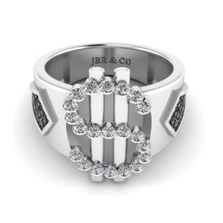 JBR Dollar Bezel Set Sterling Silver Cocktail Ring - JBR Jeweler