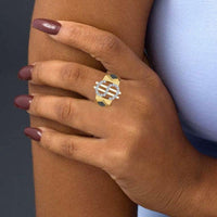 JBR Dollar Bezel Set Sterling Silver Cocktail Ring - JBR Jeweler