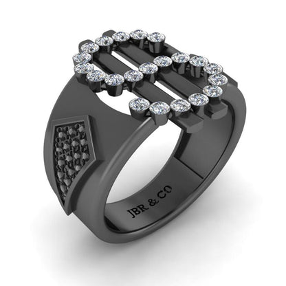 JBR Dollar Bezel Set Sterling Silver Cocktail Ring - JBR Jeweler