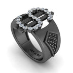 JBR Dollar Bezel Set Sterling Silver Cocktail Ring - JBR Jeweler