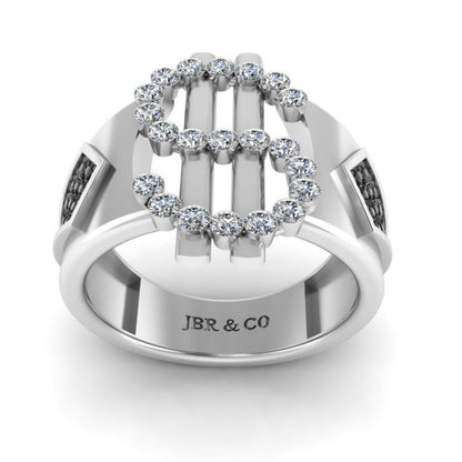 JBR Dollar Bezel Set Sterling Silver Cocktail Ring - JBR Jeweler