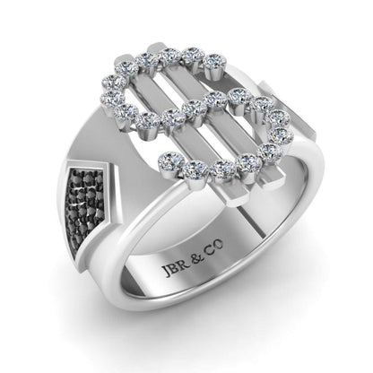 JBR Dollar Bezel Set Sterling Silver Cocktail Ring - JBR Jeweler