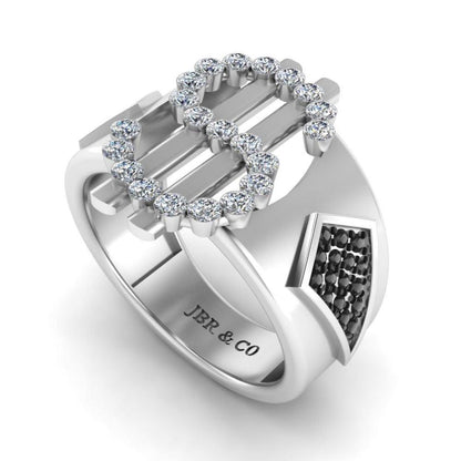 JBR Dollar Bezel Set Sterling Silver Cocktail Ring - JBR Jeweler