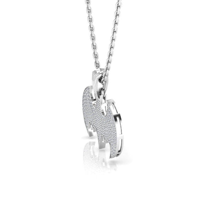 JBR Double Iced Out Ghost Pendant and Chain in Sterling Silver - JBR Jeweler