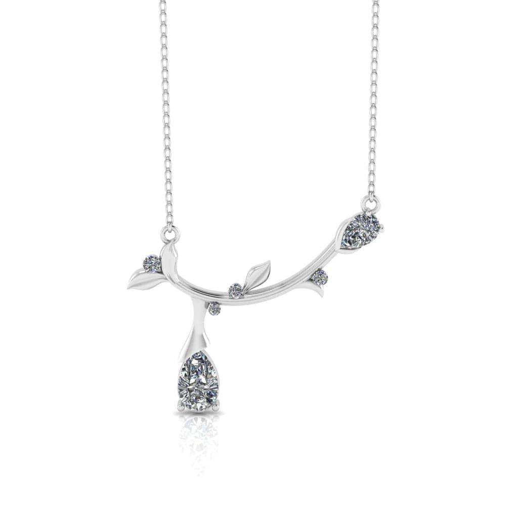 JBR Duo Floret Miracle Plate Sterling Silver Necklace - JBR Jeweler