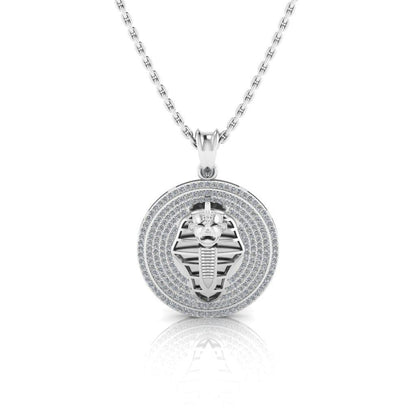 JBR “Egyptian mummies “ Round Cut Sterling Silver Necklace - JBR Jeweler