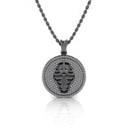 JBR “Egyptian mummies “ Round Cut Sterling Silver Necklace - JBR Jeweler