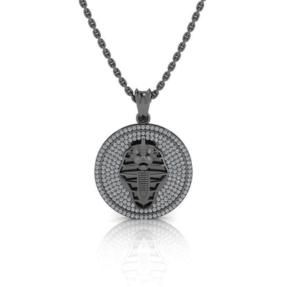 JBR “Egyptian mummies “ Round Cut Sterling Silver Necklace - JBR Jeweler