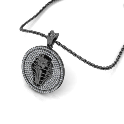 JBR “Egyptian mummies “ Round Cut Sterling Silver Necklace - JBR Jeweler