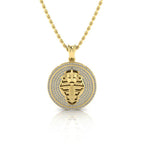 JBR “Egyptian mummies “ Round Cut Sterling Silver Necklace - JBR Jeweler
