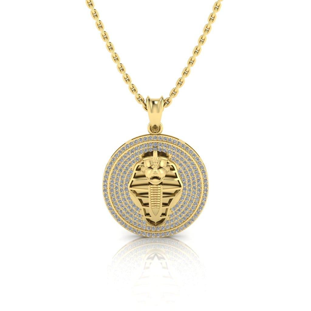 JBR “Egyptian mummies “ Round Cut Sterling Silver Necklace - JBR Jeweler