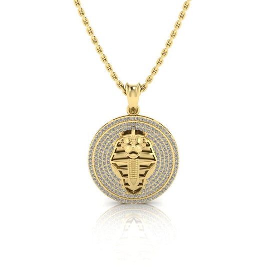 JBR “Egyptian mummies “ Round Cut Sterling Silver Necklace - JBR Jeweler