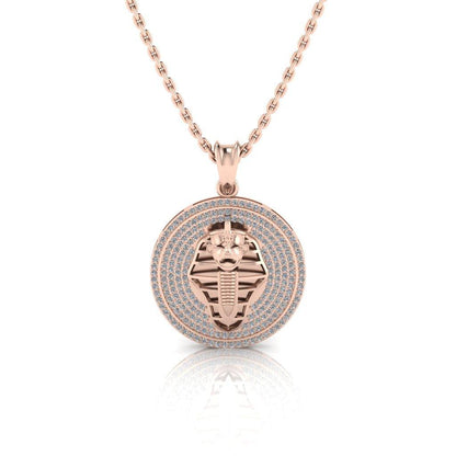 JBR “Egyptian mummies “ Round Cut Sterling Silver Necklace - JBR Jeweler