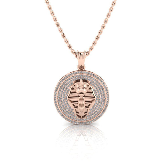 JBR “Egyptian mummies “ Round Cut Sterling Silver Necklace - JBR Jeweler