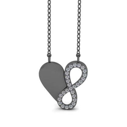 JBR “Endless Love”Heart and Infinty Sterling Silver Necklace - JBR Jeweler