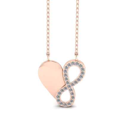 JBR “Endless Love”Heart and Infinty Sterling Silver Necklace - JBR Jeweler