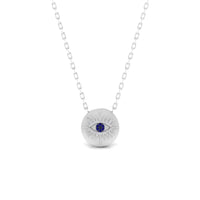 JBR Evil Eye Disc Pendant In Sterling Silver - JBR Jeweler