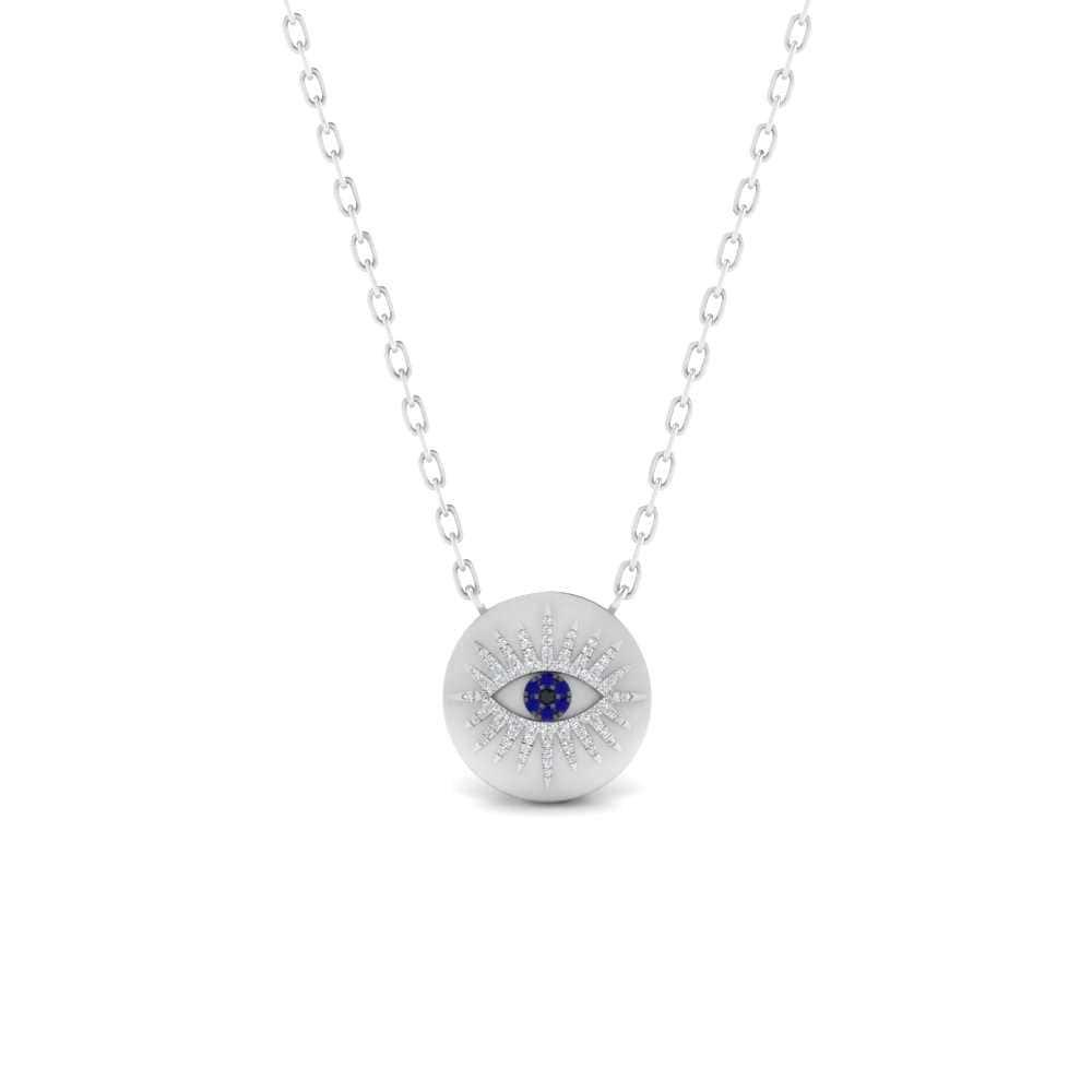 JBR Evil Eye Disc Pendant In Sterling Silver - JBR Jeweler