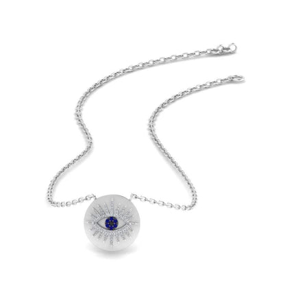 JBR Evil Eye Disc Pendant In Sterling Silver - JBR Jeweler