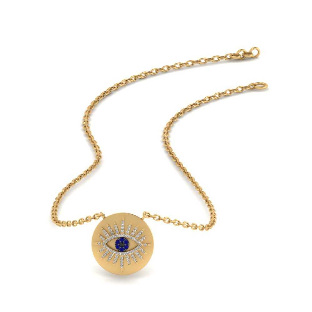 Evil eye deals disc necklace