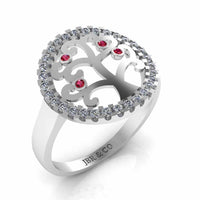 JBR Jeweler Silver Ring JBR Family Tree For Life Sterling Silver Ring