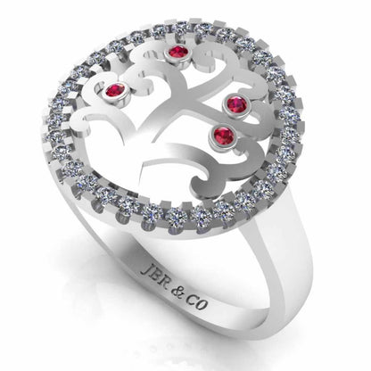 JBR Jeweler Silver Ring JBR Family Tree For Life Sterling Silver Ring