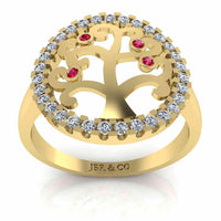 JBR Jeweler Silver Ring JBR Family Tree For Life Sterling Silver Ring