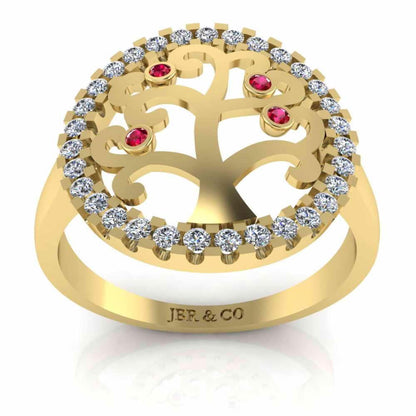 JBR Jeweler Silver Ring JBR Family Tree For Life Sterling Silver Ring