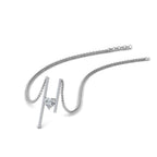 JBR Floating Heart Diamond Verical Bar Pendant Necklace - JBR Jeweler