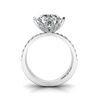 JBR Flower 4.0CT Round Cut Sterling Silver Engagement Ring - JBR Jeweler