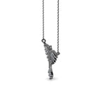 JBR Flying Bird Diamond Stud Sterling Silver Necklace - JBR Jeweler