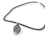 JBR Gorgeous Beauty Leaf Round Cut Diamond Sterling Silver Necklace - JBR Jeweler