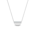 JBR Half Disc Diamond Stacking Sterling Silver Necklace - JBR Jeweler