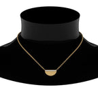 JBR Half Disc Diamond Stacking Sterling Silver Necklace - JBR Jeweler