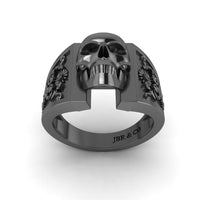 JBR Halloween European Shank Sterling Silver Skull Ring - JBR Jeweler