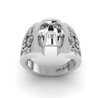 JBR Halloween European Shank Sterling Silver Skull Ring - JBR Jeweler