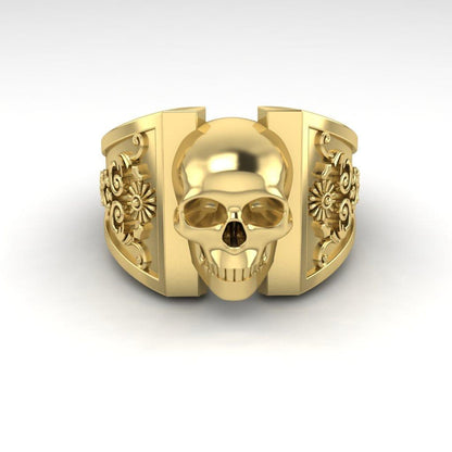 JBR Halloween European Shank Sterling Silver Skull Ring - JBR Jeweler