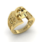 JBR Halloween European Shank Sterling Silver Skull Ring - JBR Jeweler