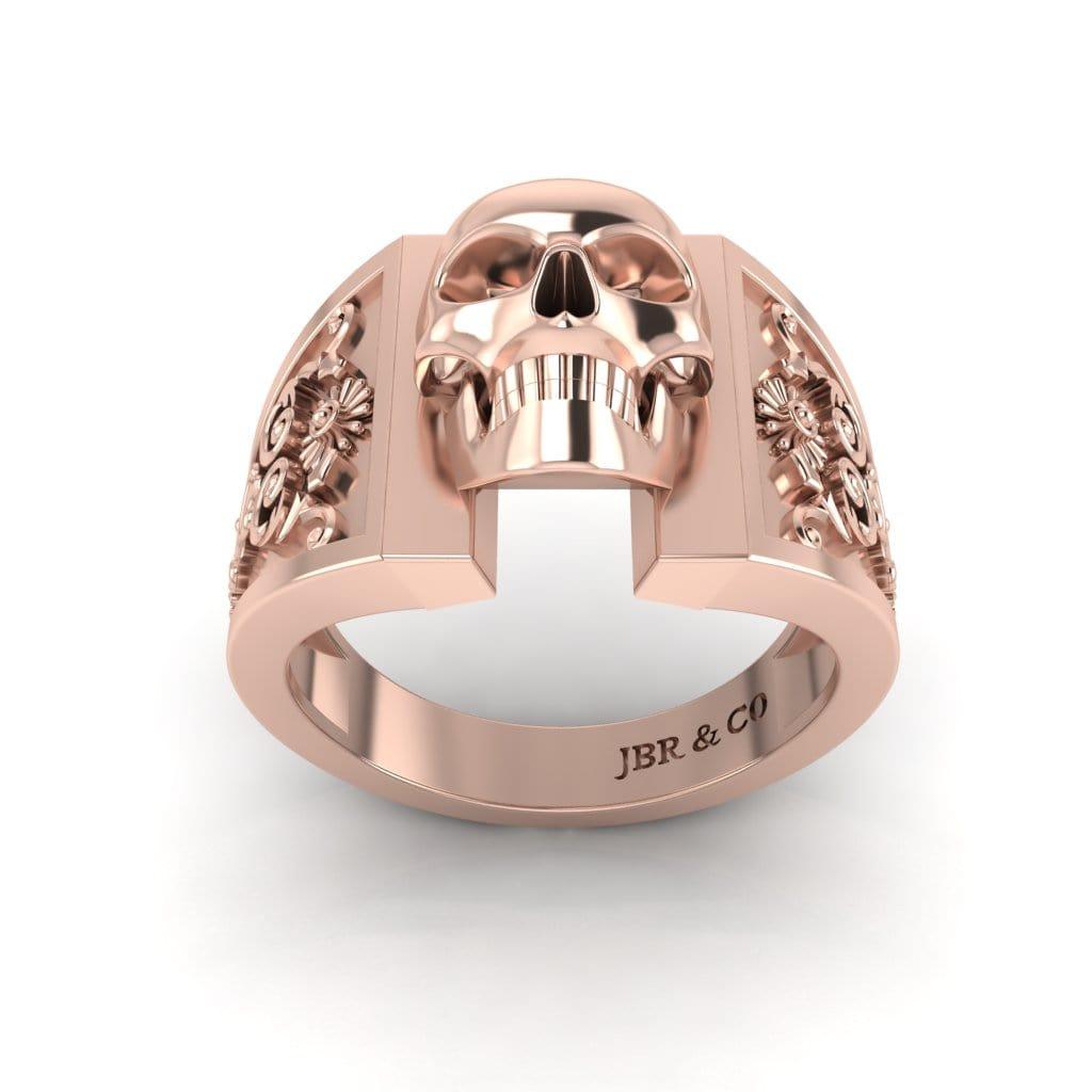 JBR Halloween European Shank Sterling Silver Skull Ring - JBR Jeweler