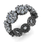 JBR Halo Round Cut Stackable Sterling Silver Women's Band - JBR Jeweler