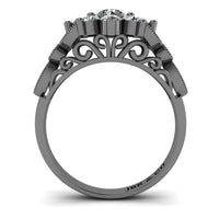 JBR Halo Set Round Cut Sterling Silver Ring - JBR Jeweler