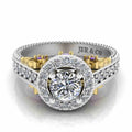 JBR Halo Unique Engagement Ring In S925 - JBR Jeweler