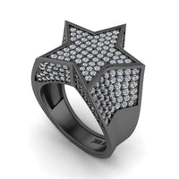 JBR Hip Hop Iced Out Star Micro Pave Diamond Ring - JBR Jeweler