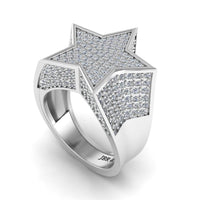 JBR Hip Hop Iced Out Star Micro Pave Diamond Ring - JBR Jeweler