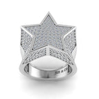 JBR Hip Hop Iced Out Star Micro Pave Diamond Ring - JBR Jeweler